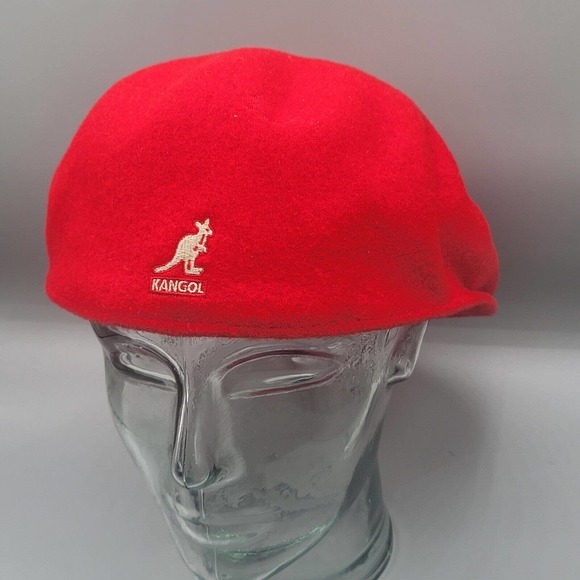 New Authentic Mens KANGOL 504 100% Wool 0258BC Cap Size M Medium Red NWT - Picture 3 of 15